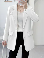 Casual Blazer Frauen Streetwear Alle-spiel Chic Mode Elegant Lässige Mode Einfache Neue Büro Dame Oberbekleidung Neue 2022