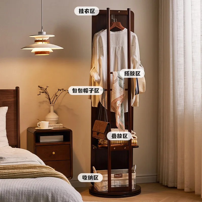 Solid wood full body bedroom fitting mirror living room dressing home coat rack mirror
