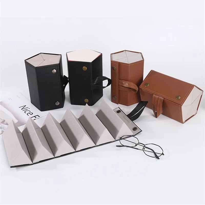 Portable Glasses Organizer 3/5 Multi-slot Eyeglasses Storage Display Travel Sunglasses Case