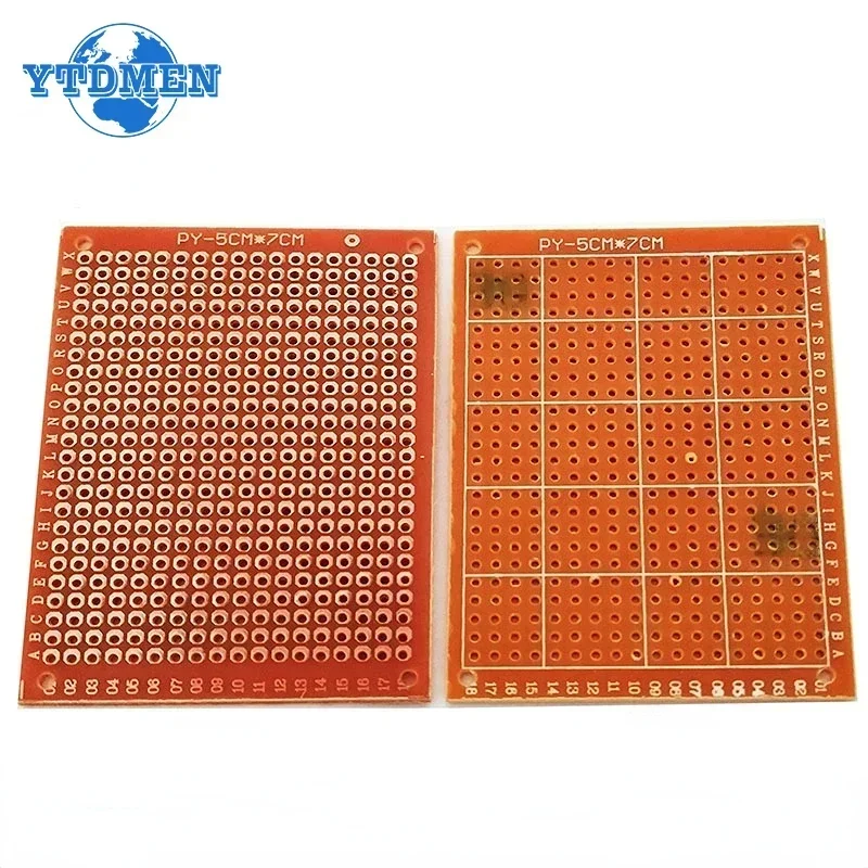 1/5/10pcs PCB 5*7cm Prototype PCB Universal Board Yellow Single-sided Protoboard DIY Electronic Kit