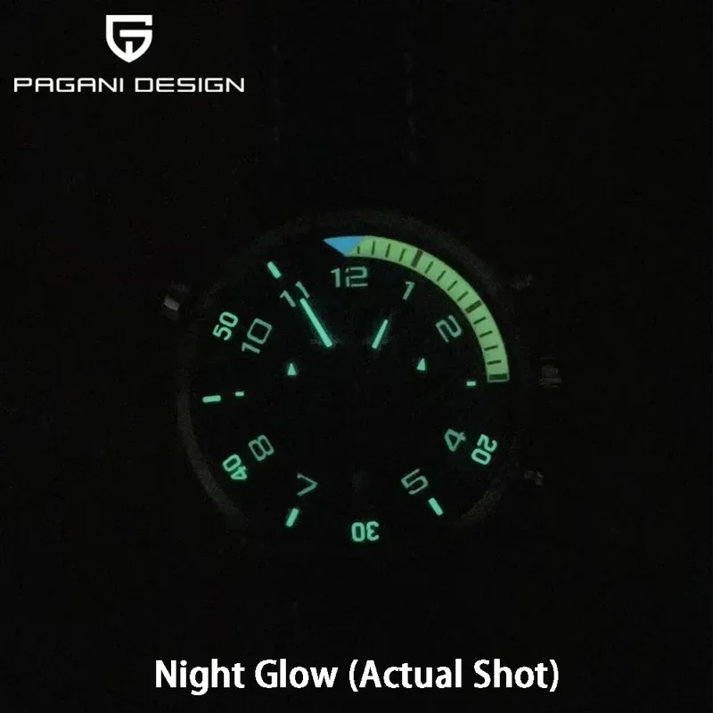 PAGANI DESIGN PD-1811 is a men’s quartz wristwatch. It adopts Japan TMI VK64 movement, fitted with a 44mm case, rotating scale