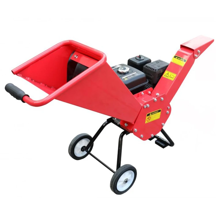 G/asoline Powered 7HP 212CC Wood Processor Log Branch Leaf Mulcher Shredder Chipper 1-Year Warranty Farm Forest Machinery Core