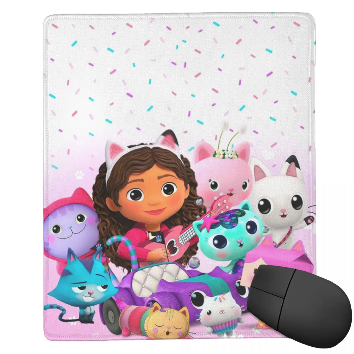 

Коврик для мыши Gabbys Dollhouse Nordic Gabby Cat Pandy Paws 7x9 дюймов (22x18 см) для компьютера, клавиатуры, игрового ПК, ноутбука, настольный коврик