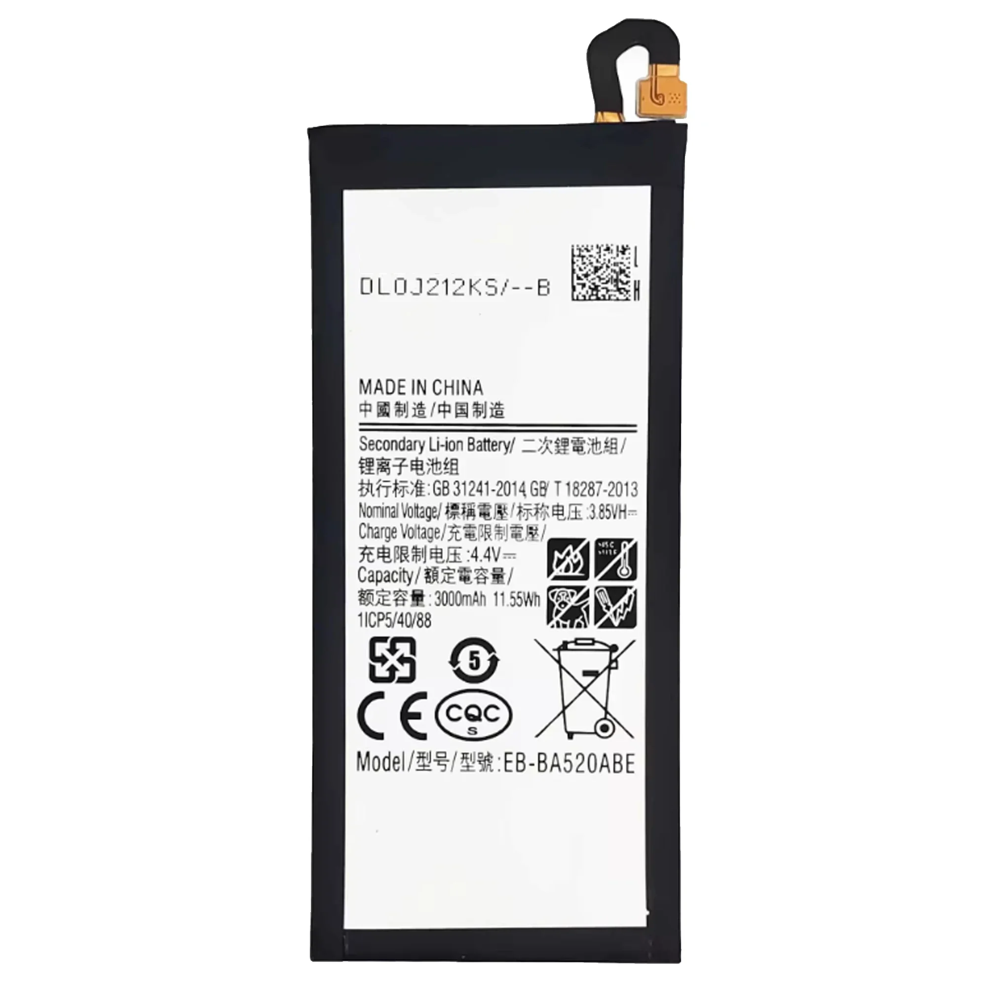 New EB-BA520ABE 3000mAh Battery For Samsung Galaxy A5 2017 Edition A520 SM-A520F A520K A520L A520S A520W/DS Replacement Battery