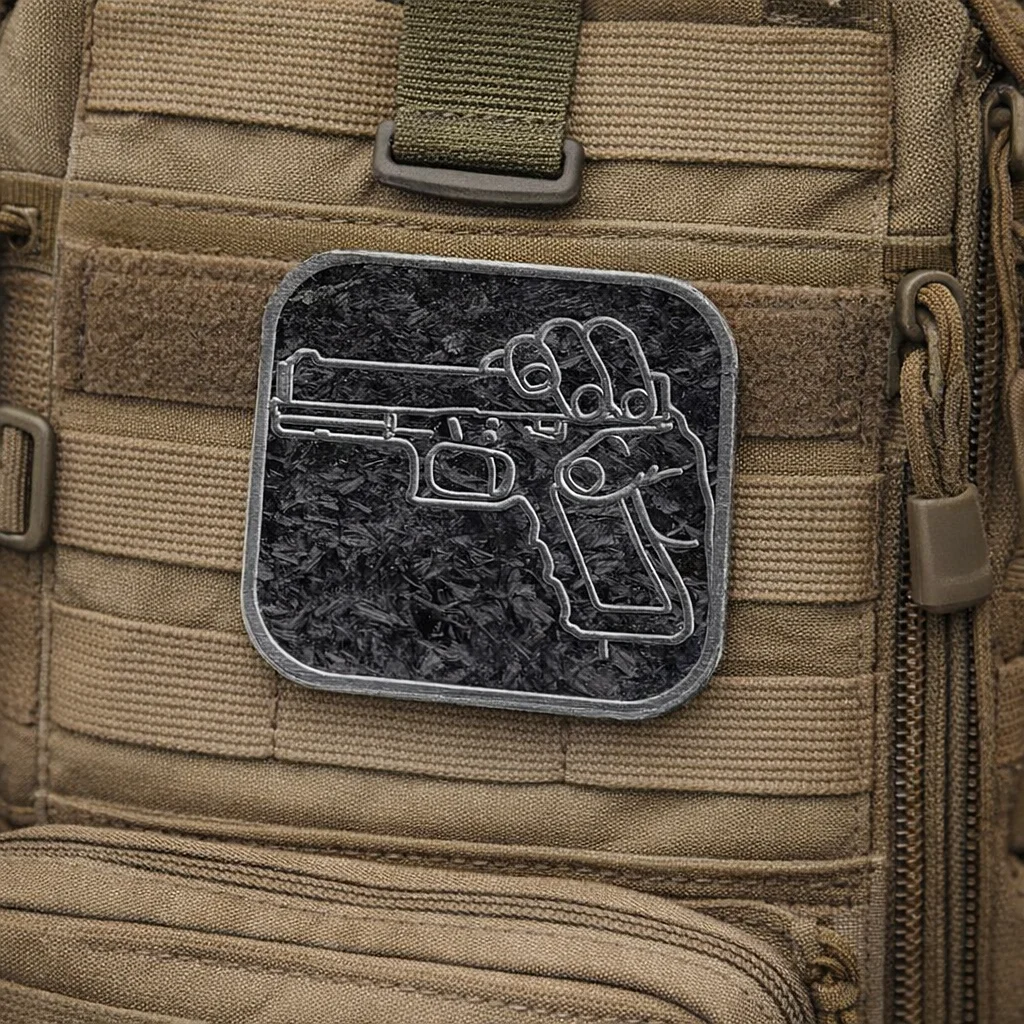 

Carbon Fiber Patch Shooting EDC Tactical with Hook for Clothing Backpack Decoration