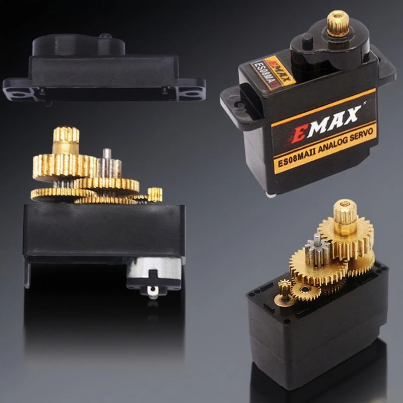 EMAX ES08MA II 12g Mini Metal Gear Analog Servo ES08MD II 13g Digital Servo for RC Plane FPV Drone Racing