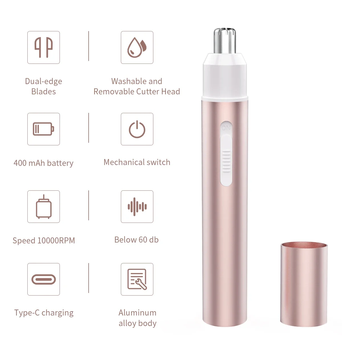 free sample ear nose hair trimmer rechargeable battery rinseable for men women