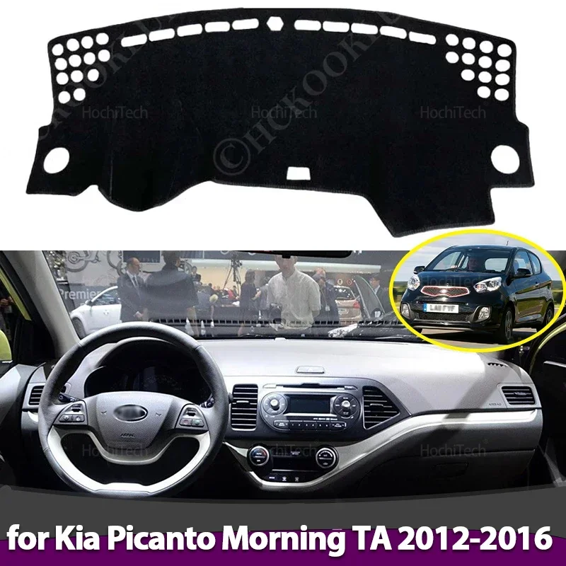 Auto Dashboard Cover Dash Mat Board Pad Carpet Dashmat Anti-UV Mats for Kia Picanto Morning TA 2012 2013 2014 2015 2016