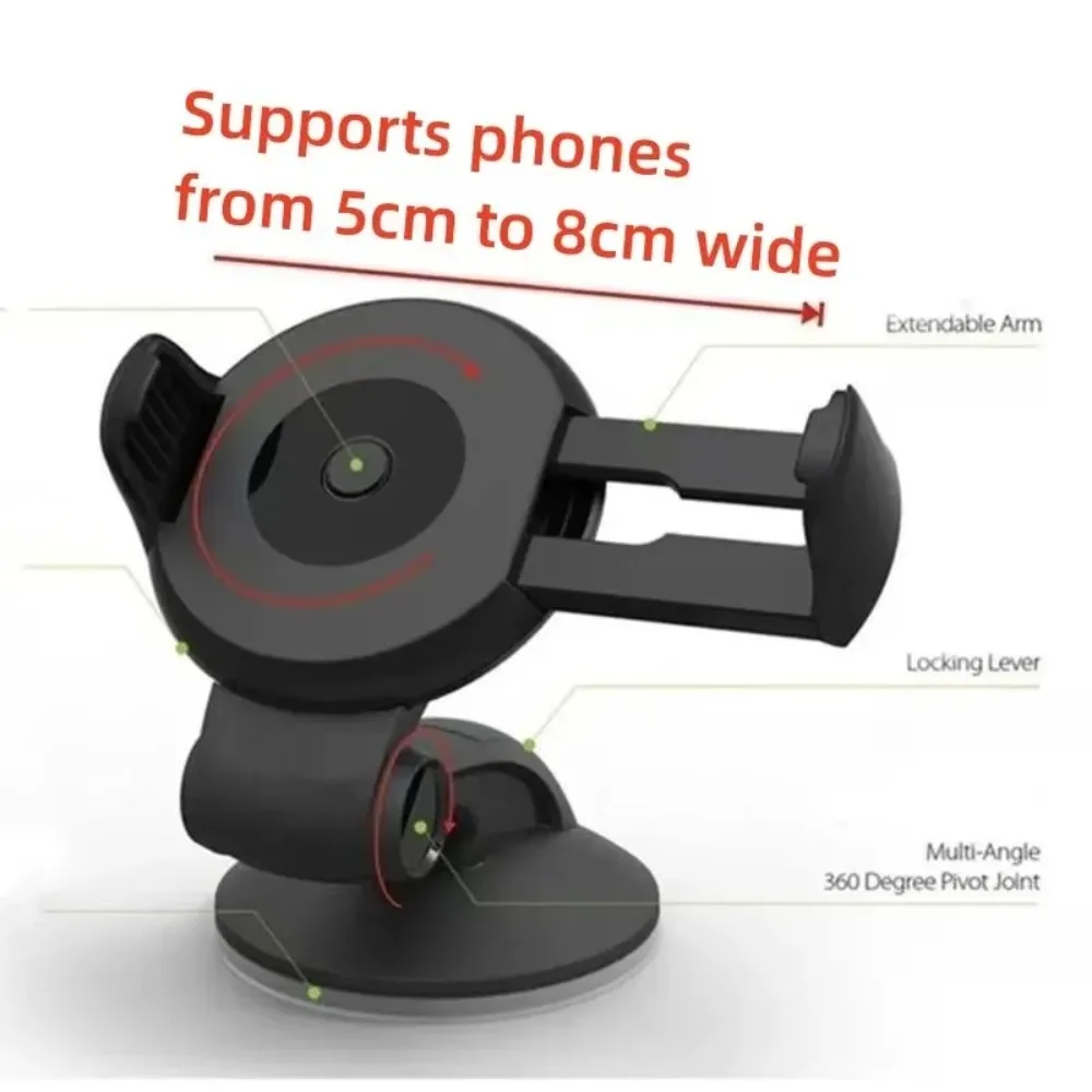 Secure Windshield Car Phone Mount, Universal Mobile Holder Used for Smartphone