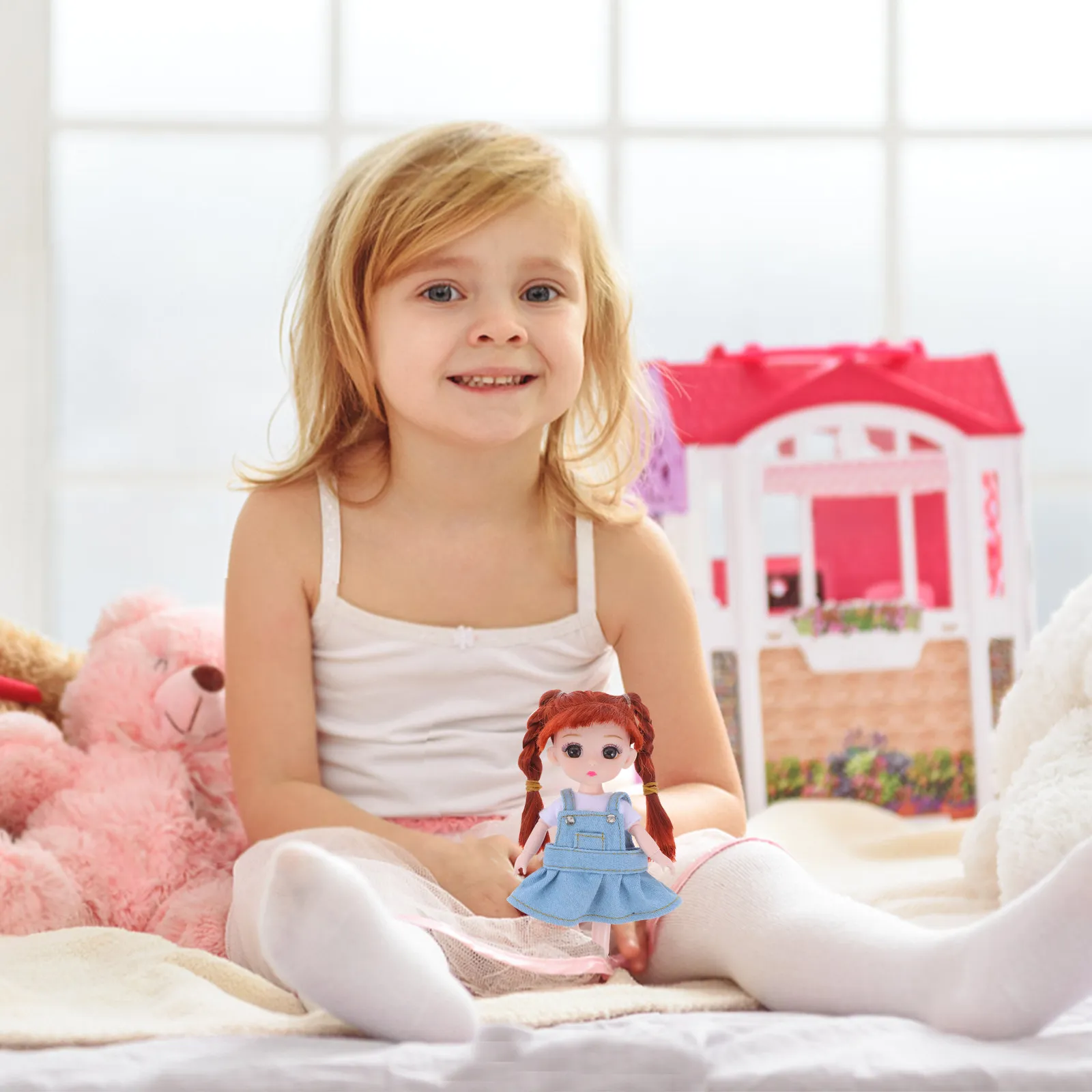 

Очаровательный комплект одежды для маленьких животных: плюшевый мишка в юбке, компактный, милый, сменный, декоративный аксессуар, износостойкий