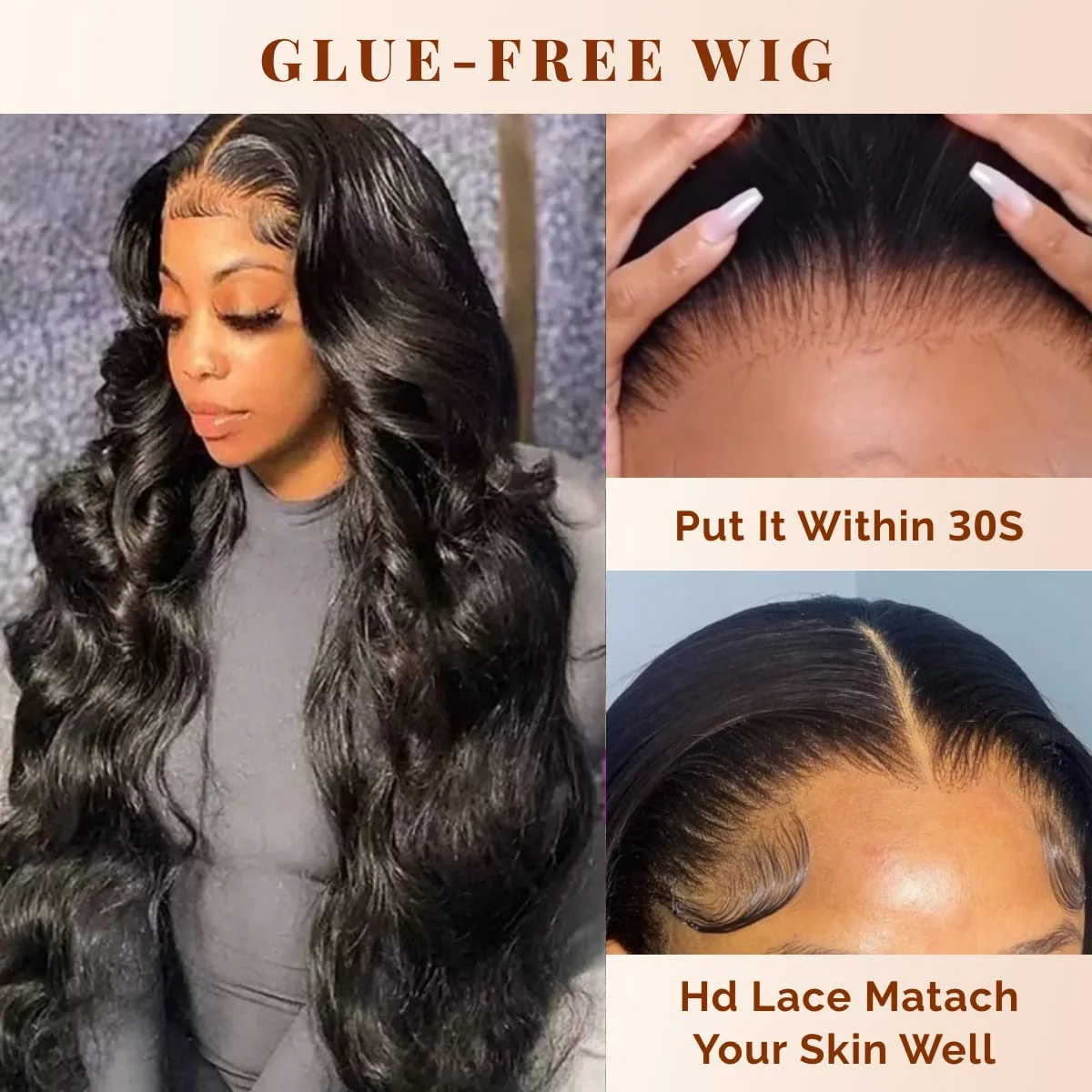 13x4 Hd Lace Body Wave Glueless Wig Human Hair Ready To Wear Pre Plucked For Women Pre Cut Wear And Go Lace Front Wigs On Sale