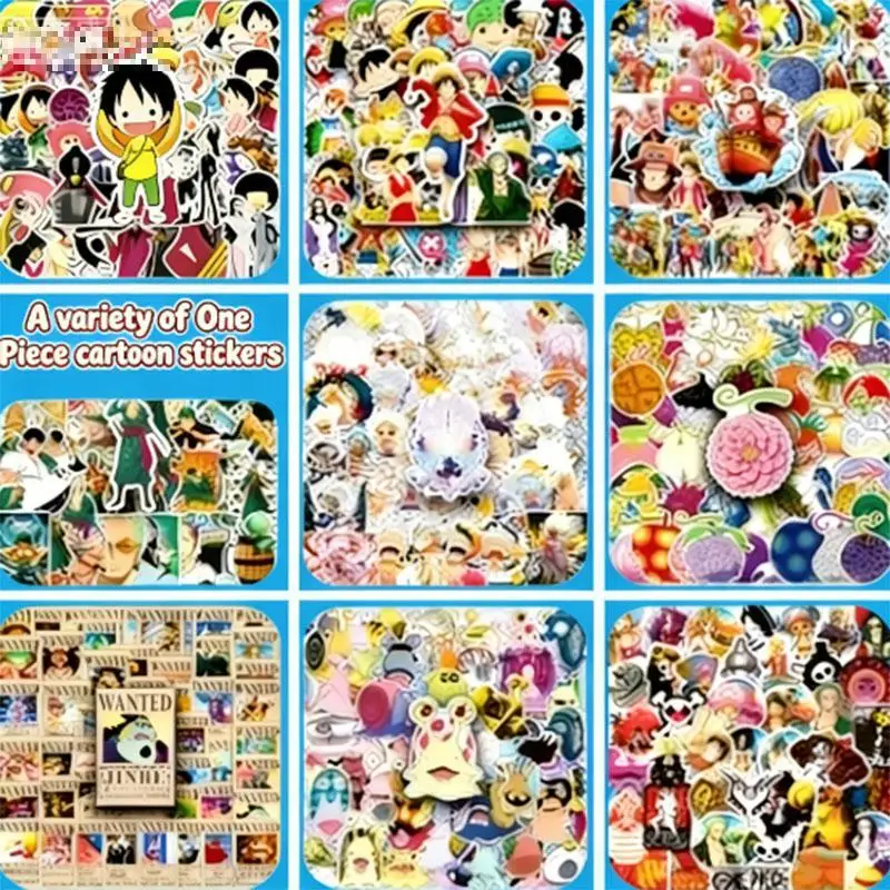 

50/52/56pcs A Variety One Piece Cartoon Graffiti Stickers Waterproof For Water Cup Laptop Phone Diy Kids Toys Decoration Sticker
