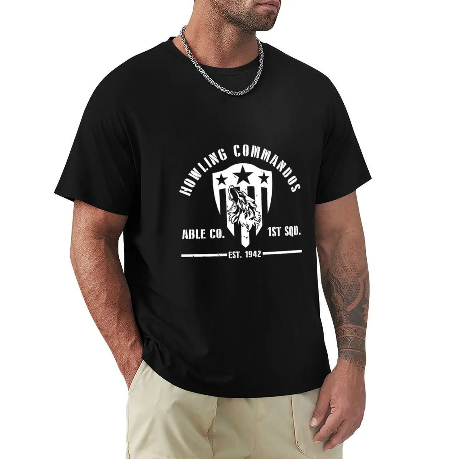 Howling Commandos Squad T-Shirt Casual Light Summer Short Sleeve Top