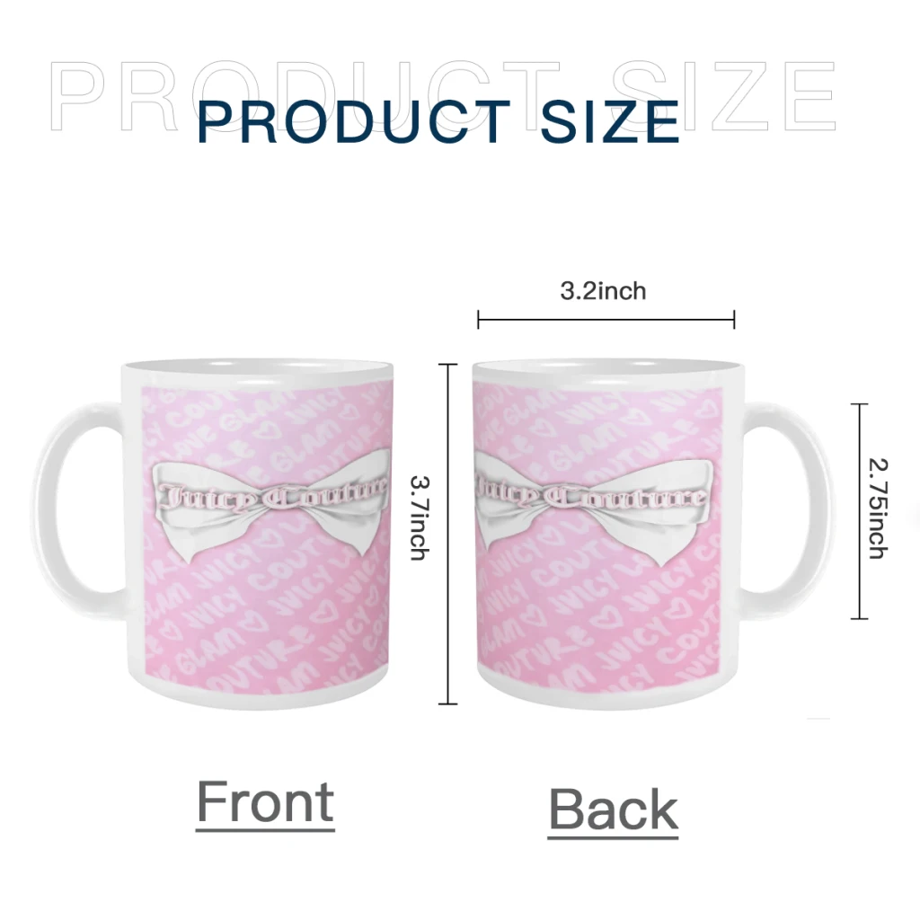 Hot-Sale-Like-Juicy-Couture-Style Coffee Mug Wrap, 11oz Sublimation Ceramic Tea Cup,Beer Mugs,Milk Cups Surprised Gift For kids