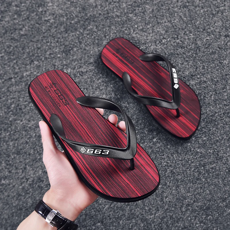 Men's flip flops, high-quality hot selling men's flip flops, summer anti slip beach flip flops, youthful trend men's fashionable