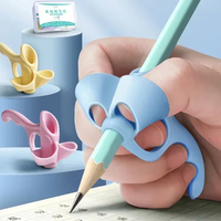 5 Pcs 5 Fingers Silicone Pencil Pen Holder Children Writing Learning Tool Stationery Aid Grip Posture Correction Device