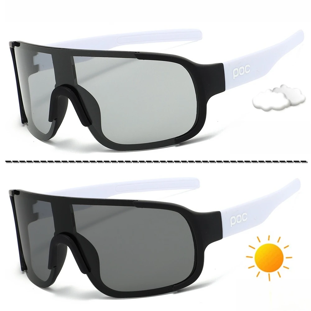 POC Tag- und Nacht-Fahrradbrille mit Farbwechsel. Winddichte Schutzbrille für Outdoor-Sportarten, Laufen und Marathon.