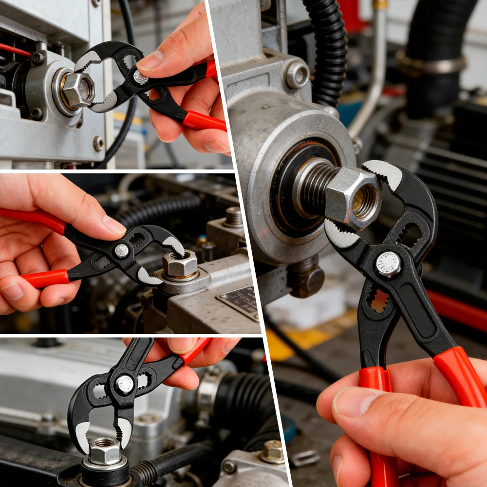 5 inch Universal Wrench Pipe Pliers Multi Functional Shifting Spanner Pump Clamp Mini Adjustable Stenciled Crescent Tool
