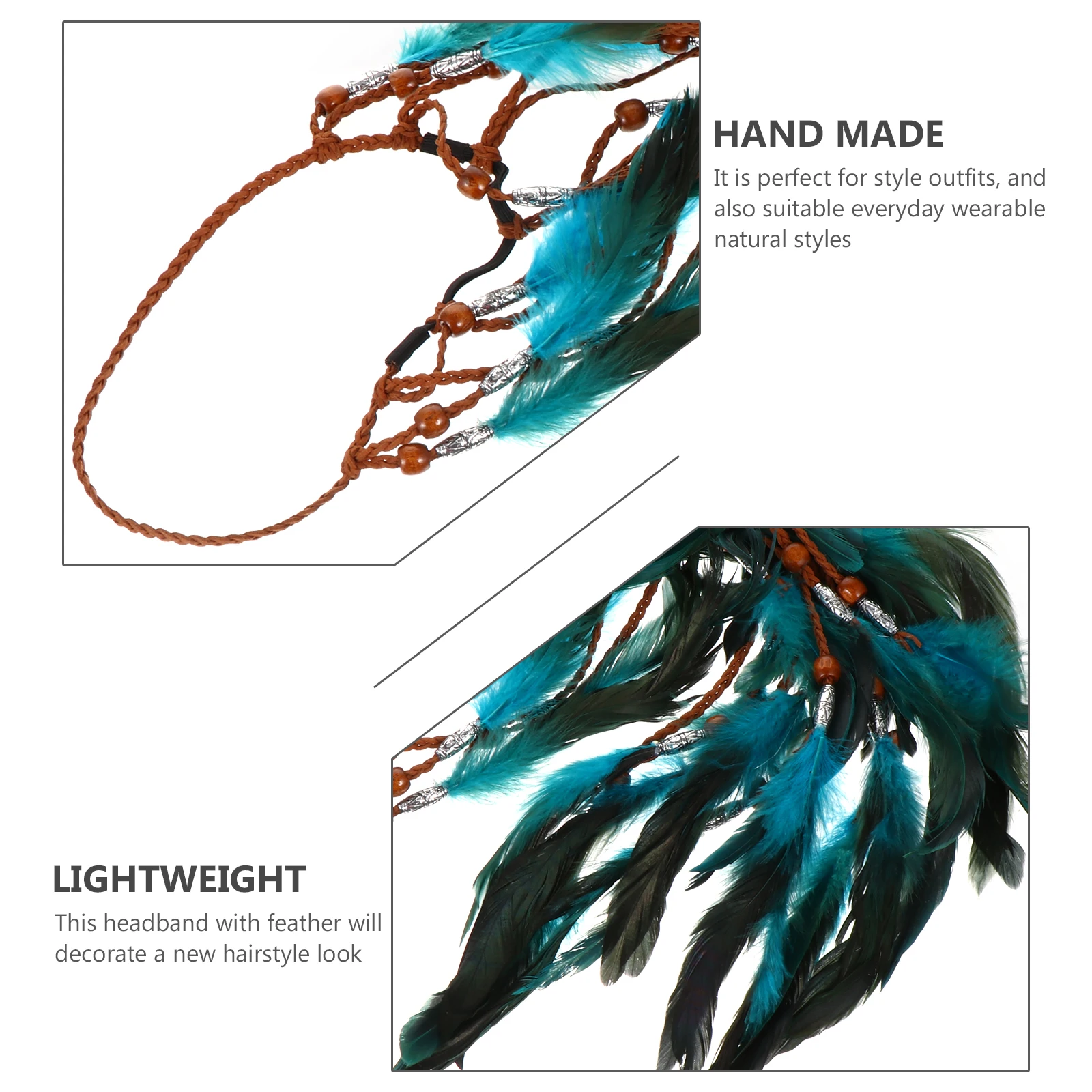 

Headband Headpiece Hair Headbands Festival Accessories for Women Retro Boho Artificial Carnival Women's