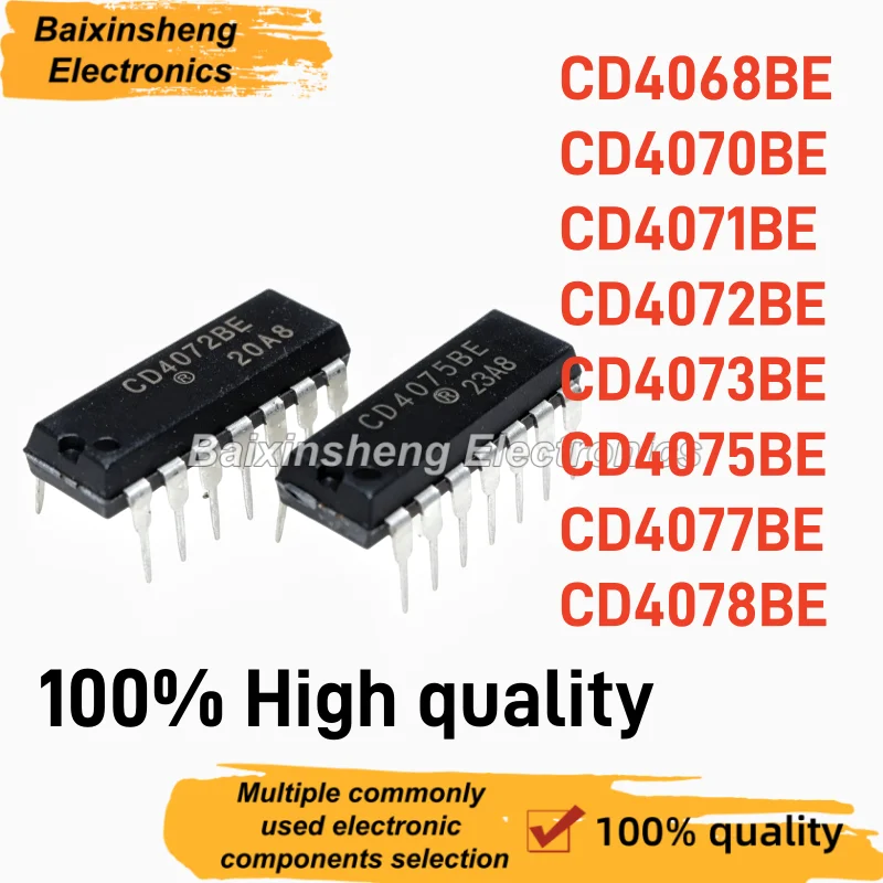 10PCS NEW CD4068BE CD4070BE CD4071BE CD4072BE CD4073BE CD4075BE CD4077BE CD4078BE DIP Direct insertion logic chip