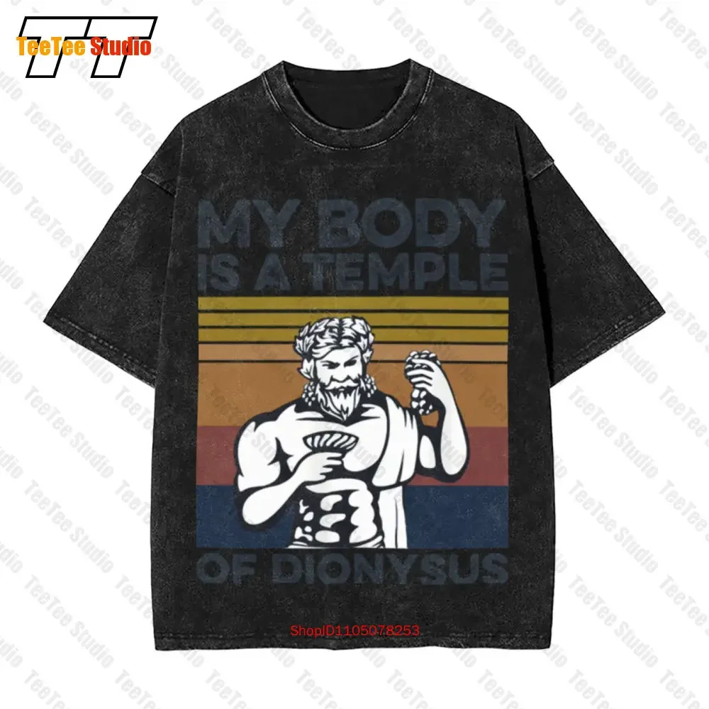 Bodybuilding My Body Is A Temple Of Dionysus Vintage Oversized T-Shirt 0AUP
