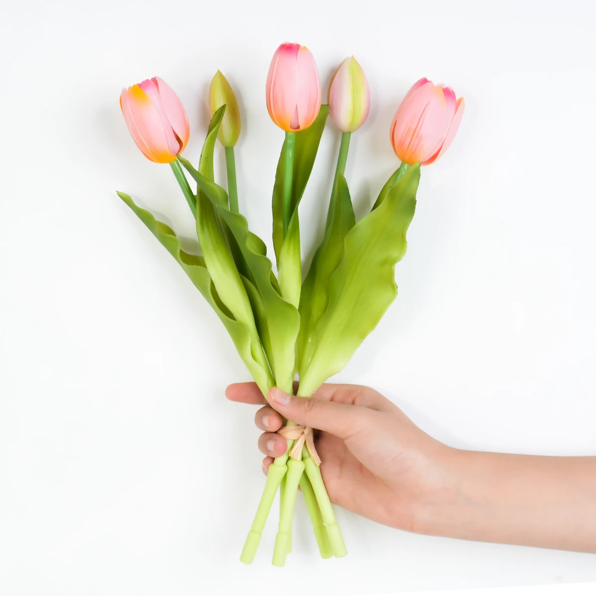 5 stks Kunstmatige Tulp Boeket Siliconen Nep Bloemen Feestdecoratie Woonkamer Tafel Middelpunt Bloemstuk Decoratie