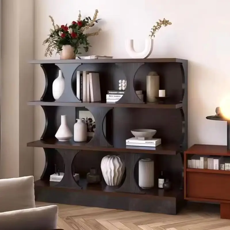 

Bookcase Bookshelf Half Wall Bookcase Living Room Side Cabinet Simple Modern Black Modular Cabinet Combination Cabinet Harry Cab