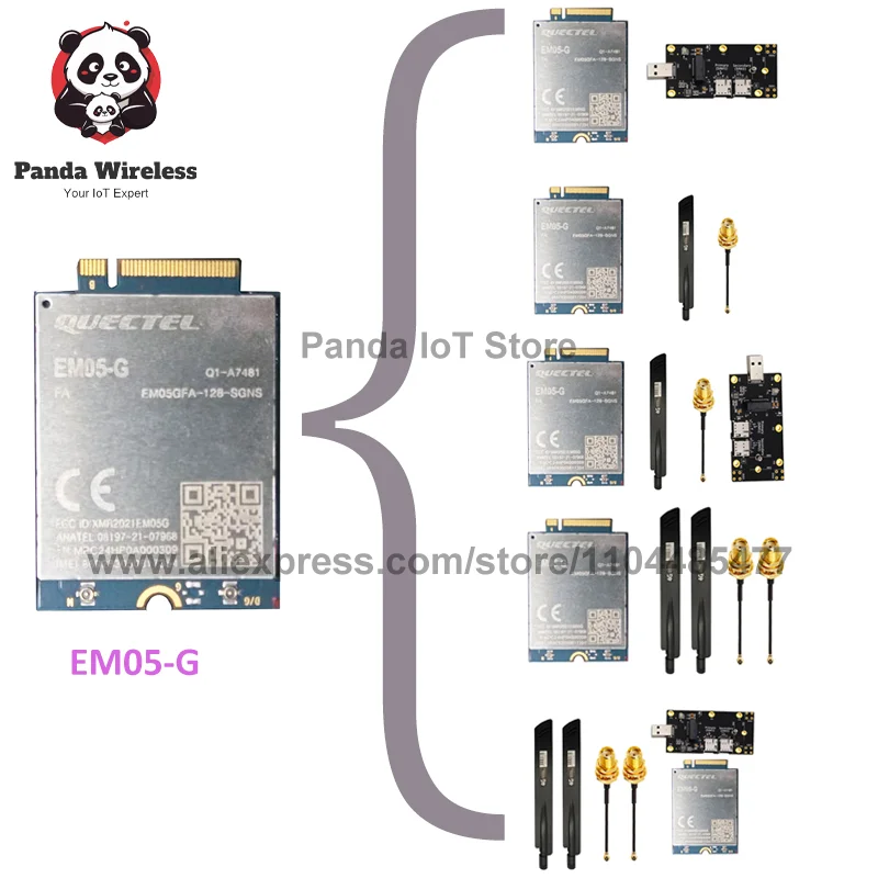 Quectel EM05 EM05-G EM05GFA-128-SGNS 4G M.2 Module Global Cat 4 with Antenna/Adapter for Router Thinkpad T14 P14s Gen4 Laptop