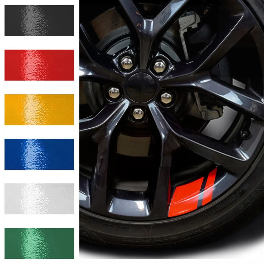 6 шт. светоотражающие виниловые наклейки на обод колеса автомобиля для Peugeot 206 207 208 301 307 308 407 507 508 408 308 406 2008 5008 3008 4008