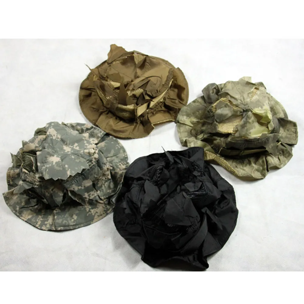 Tactical Boonie Hats for Men Military Camo Hat Breathable Short Brim Sunproof Military Cap for Tactical Military Gear Combat
