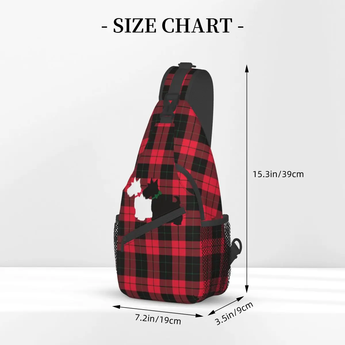 Vintage Scottie Dog Small Sling Bags Chest Crossbody Shoulder Sling Backpack sport all'aria aperta zaini scozzesi Terrier uomo donna