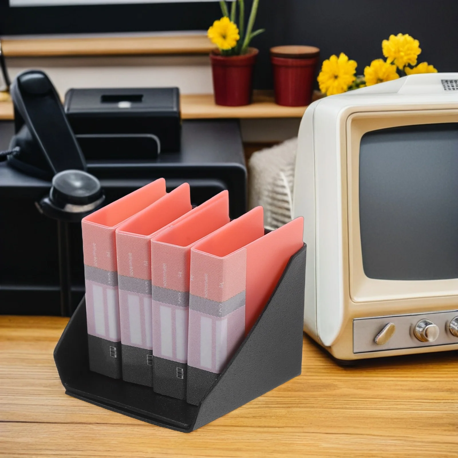

1 set Mini Document Holders Miniature Office File Folders Dollhouse Plastic Folders Creative Dollhouse Decoration Accessories