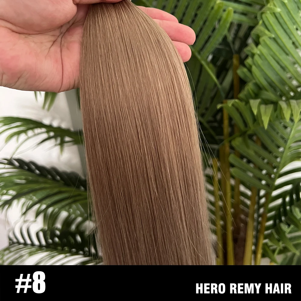 Hero Remy Haar Steil Menselijk haar Weeft Europese Remy Menselijk haarbundels Inslagextensies Natuurlijk haar Highlight 100 g/stk 16-22"