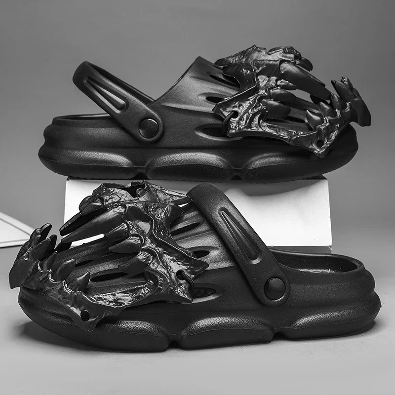 

Non Slip Home Slides Women Men Slippers Cloud Y2K House Summer Soft Sandal Skull Flip Flops Men Male Demon Thick Flat Platform