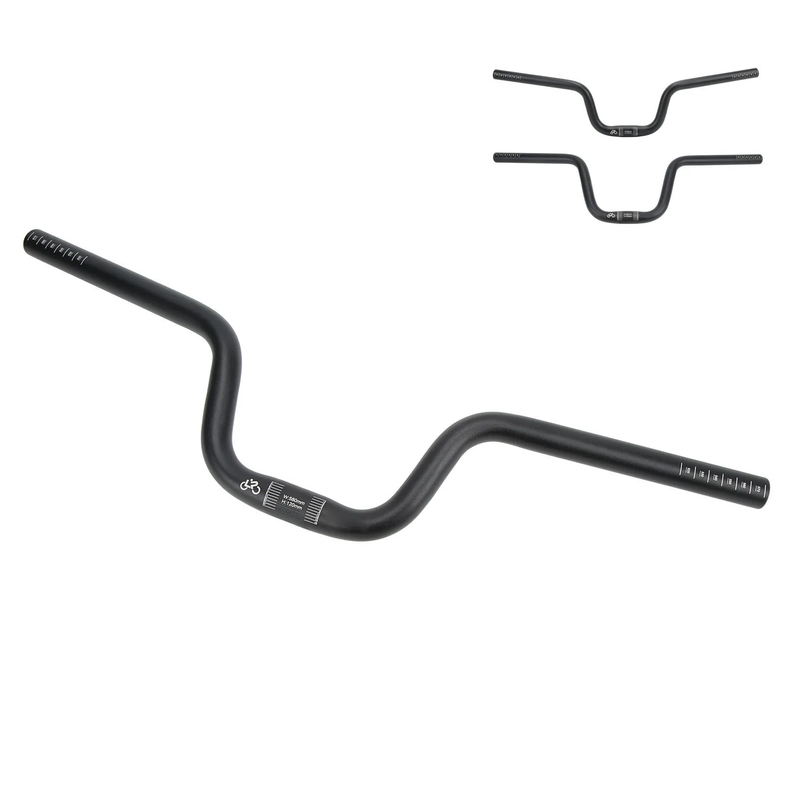 25.4mm Bike Handlebar Lift 120mm/160mm Lp Litepro Aluminum Alloy Bike Swallow Handlebar Bike Riser Handlebar for Brompton Black