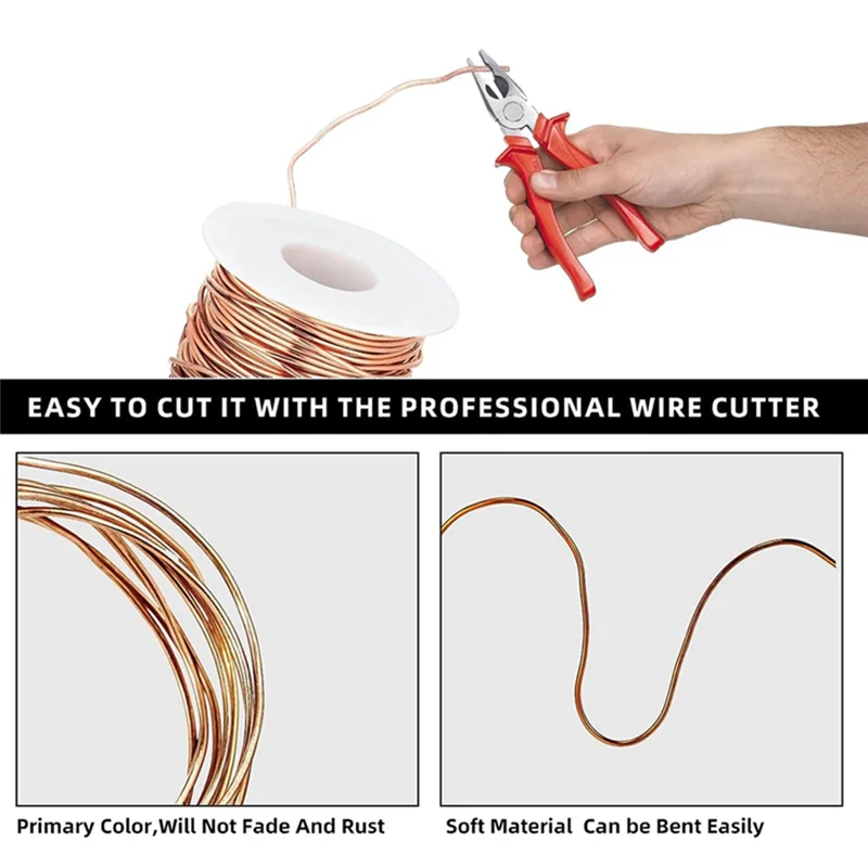HOT-99.9% Dead Soft Copper Wire, 16 Gauge/ 1.3Mm Diameter, 127 Feet/ 39 M, 1 Pound Spool Easy Install