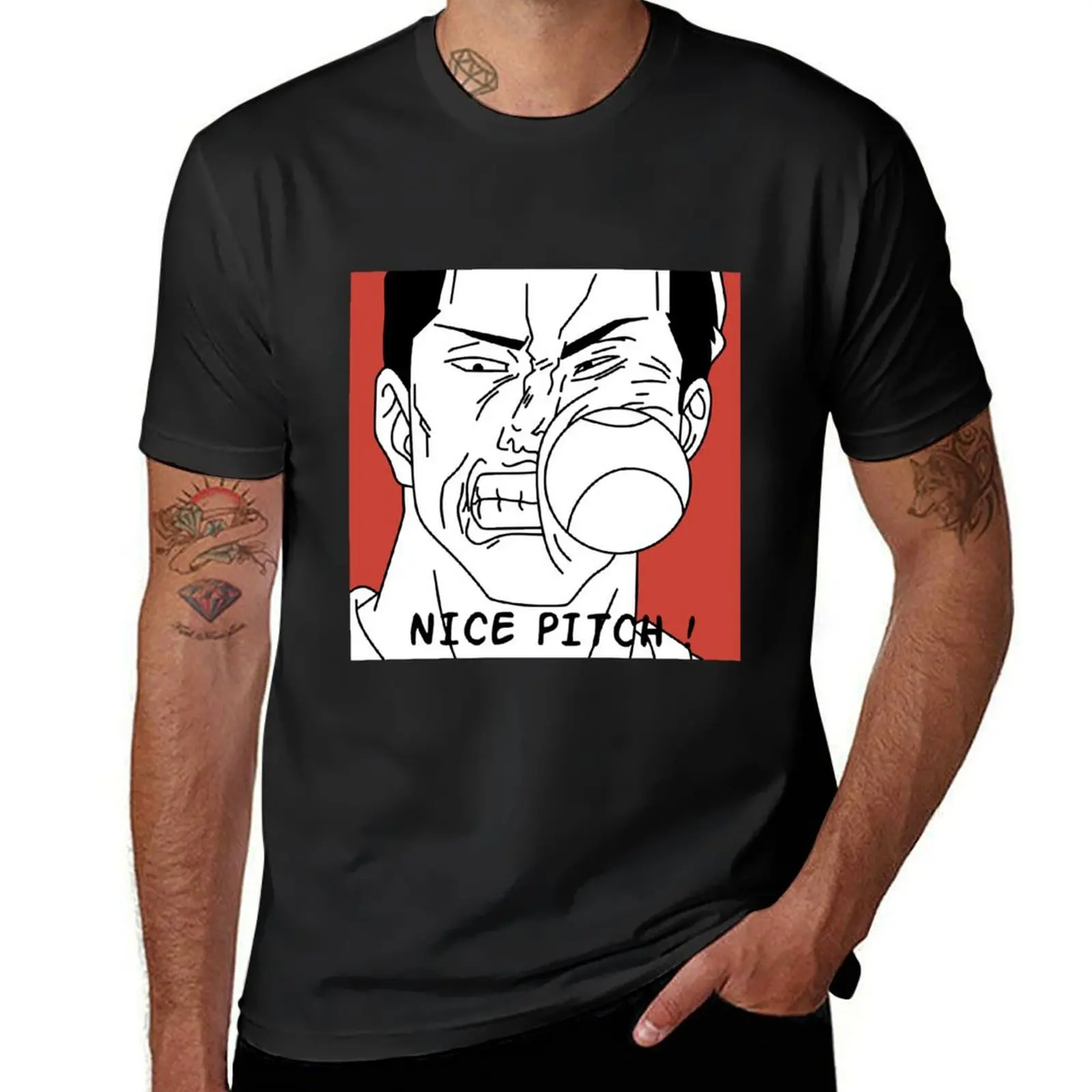 

todo niche picth T-Shirt anime figures summer clothes oversize t-shirts man cotton t shirt men