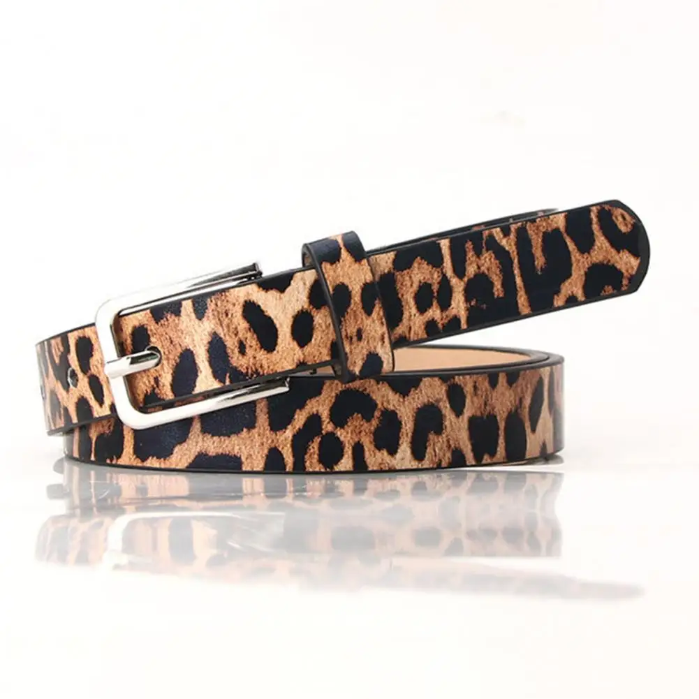 

Women Zebra Print Belt Stylish Women's Thin Zebra Leopard Print Belt with Adjustable Length Multi Holes for Jeans for Women