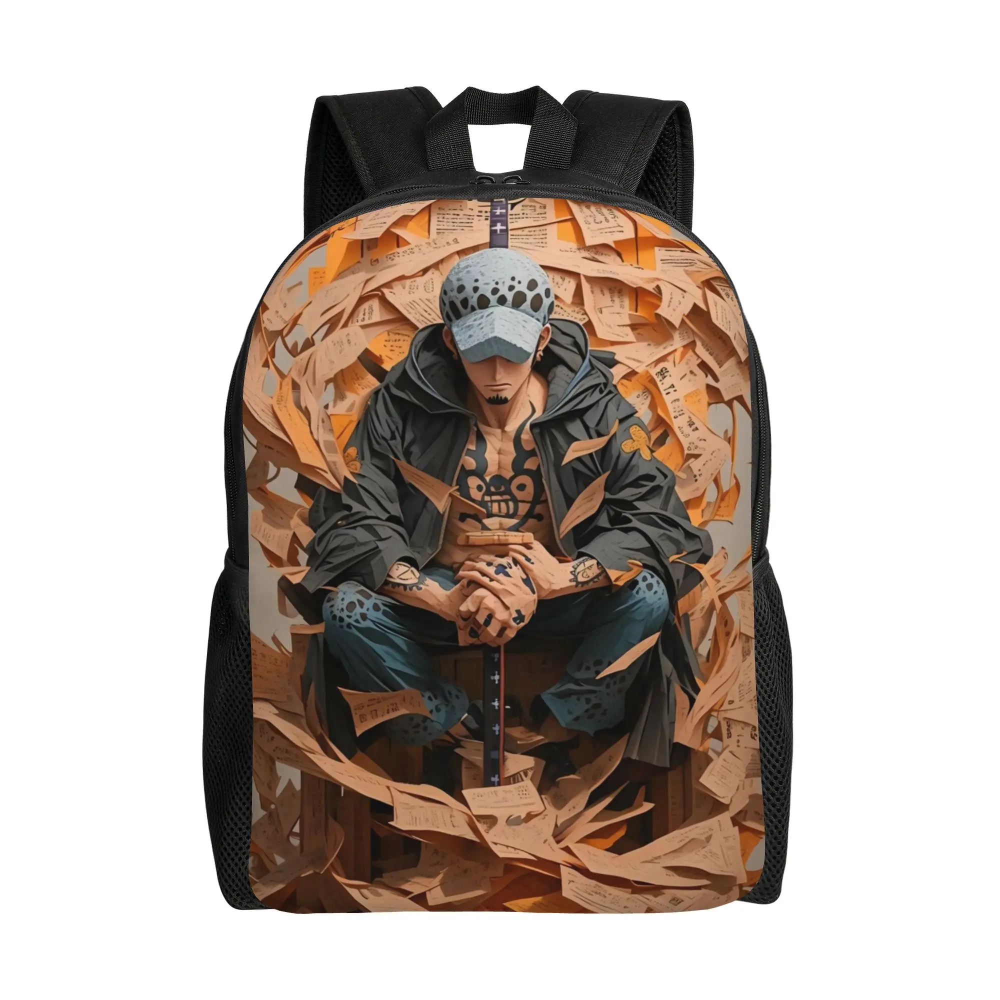 

Back to school season Personalised Trafalgar Law Laptop Bag One Piece Unisex Bookbag Backpack