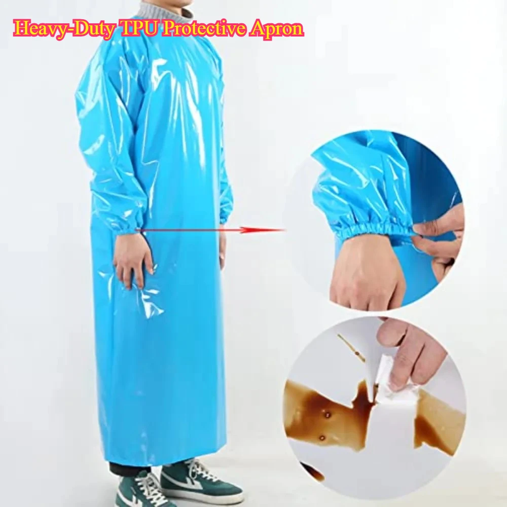 

Heavy-Duty TPU Protective Apron - Adjustable Unisex Design for Industrial & Kitchen Use