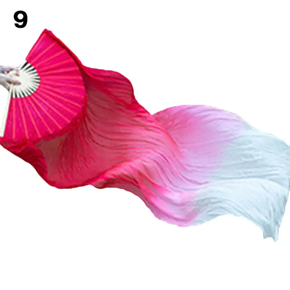 

Лидер продаж, градиентные цвета, танцовщица, практика, шелковые веера, веер для танца живота, длинные шелковые веера, шелковые веера из искусственного шелка