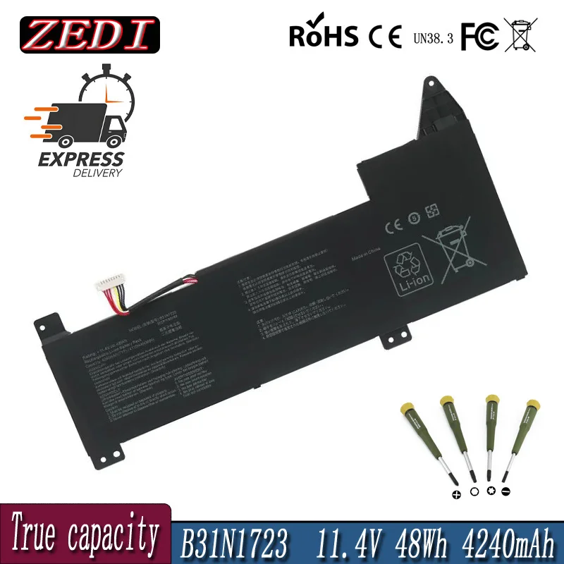 

ZEDI B31N1723 new Battery For Asus VivoBook K570UD K570ZD R570UD R570ZD X570UD X570ZD X570DD F570UD F570DD F570ZD FX570ZD M570DD