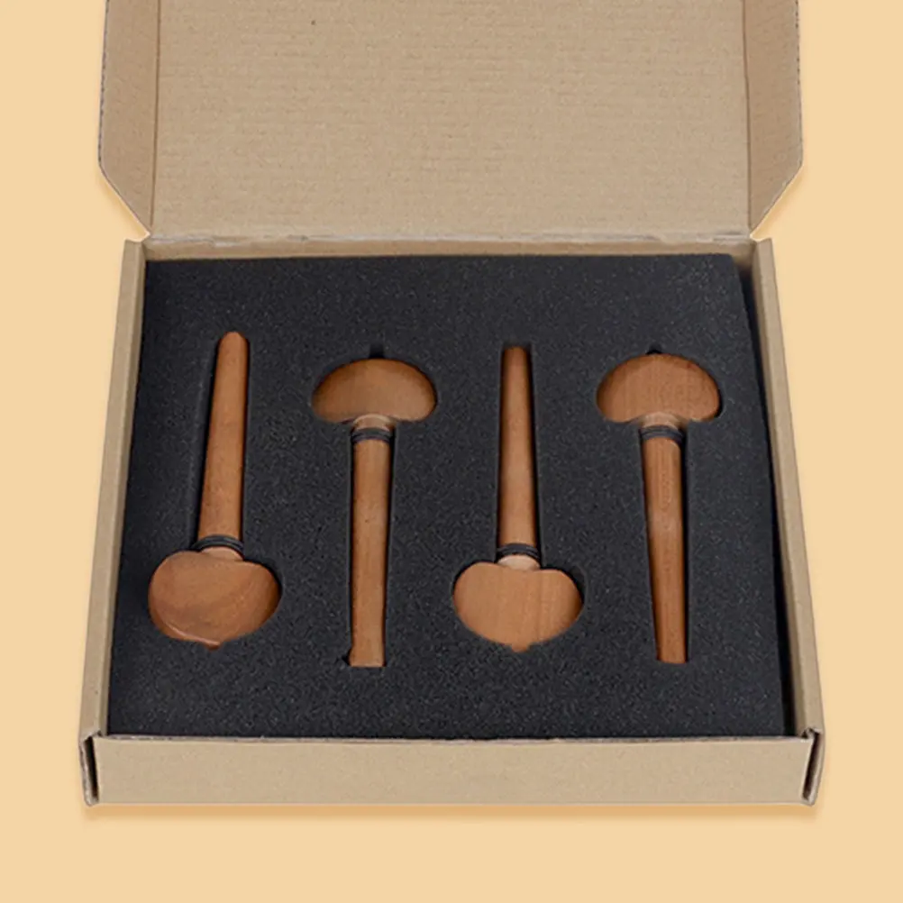 

Набор из 4 деревянных колков для настройки виолончели, гладкие, без заусенцев, для легкой установки, с регулируемым натяжением струн