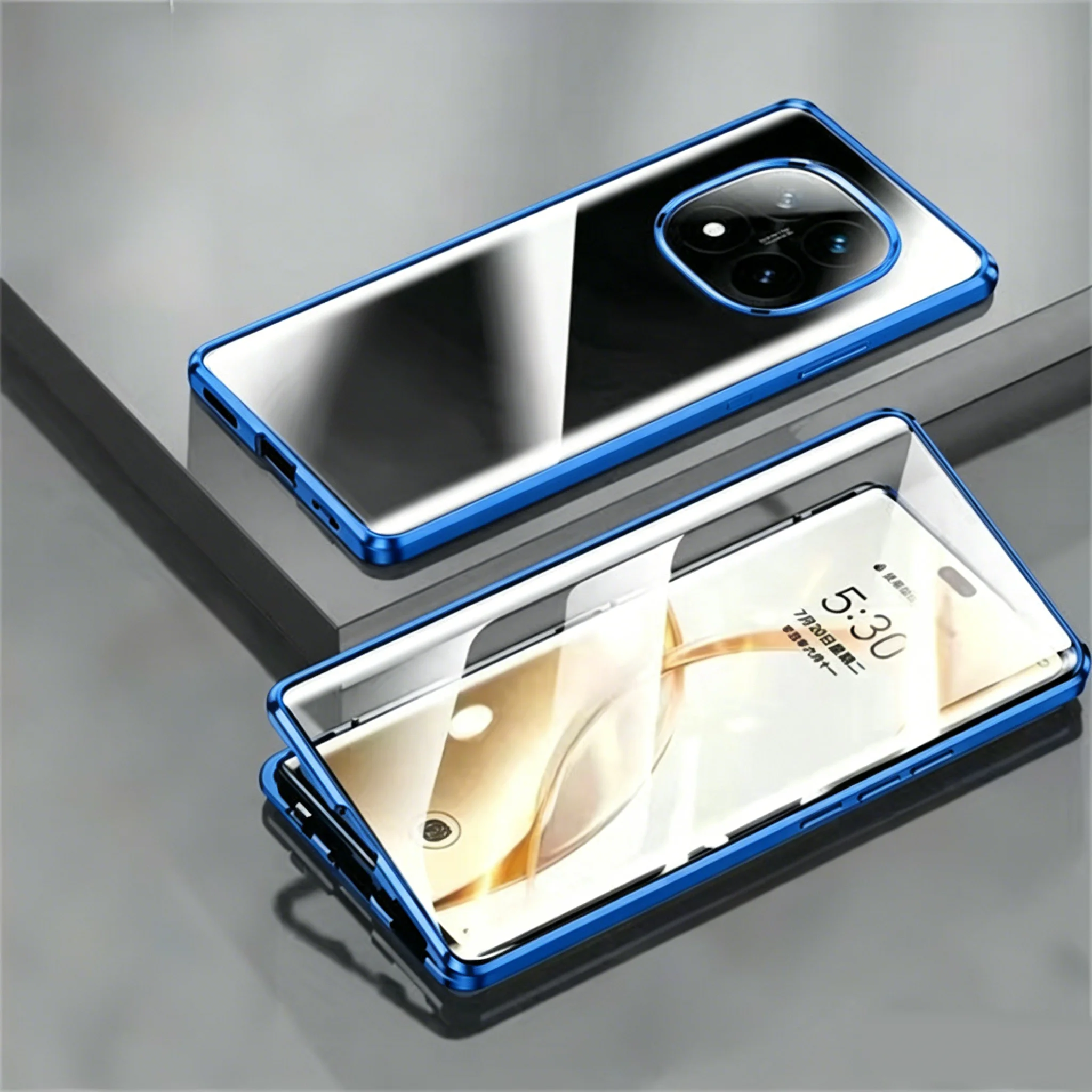 

Double Sided Tempered Glass Metal Magnetic Phone Case For Redmi Note 13 14 15 Pro Plus 5G Full Lens Protection Cover Cases