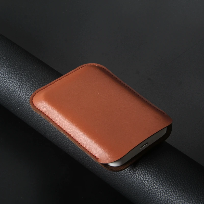 Power Bank Cover Tasche Ledertasche für iPhone 13, Magsafe Externe Batterieabdeckung – Detail 4