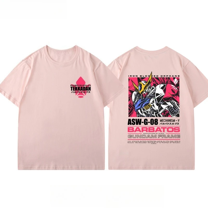 기동전사 건담 조인트 반팔 탑 2025 여름 남성 및 여성 애니메이션 주변기기 트렌디 브랜드 반팔 티셔츠