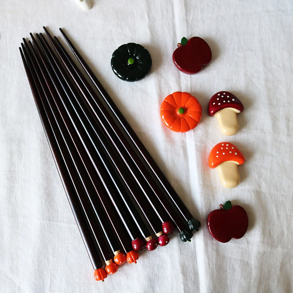 

1pcs Solid Wood Chopsticks Japanese Style Reusable Non-Slip Dishwasher Safe For Rice Vegetables Meat Kitchen Household Use