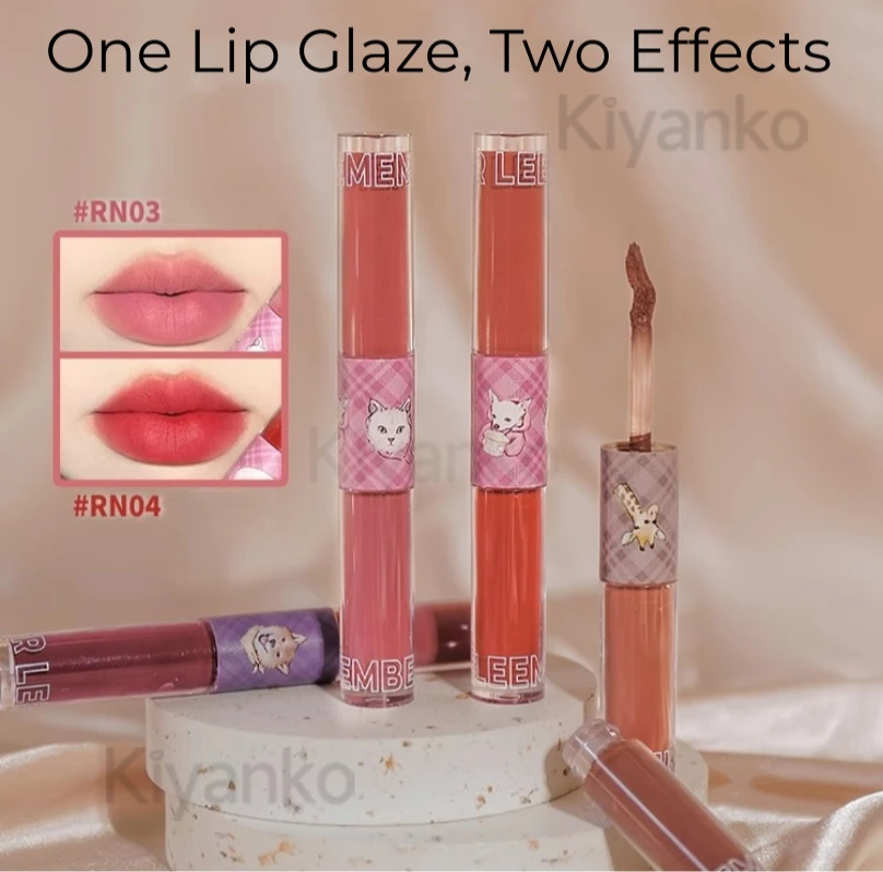 One Lip Glaze Doppio purea di formaggio Spray opaco Labbra solide Miele Balsamo per labbra liquido idratante Cosmetici di bellezza rari