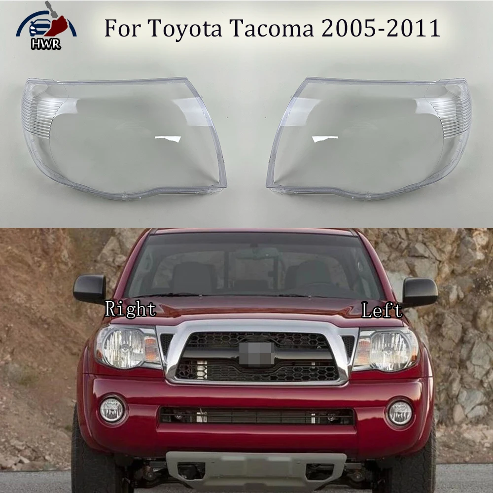 

For Toyota Tacoma 2005-2011 Headlamp Cover Headlight Transparent Lens Lamp Shell Masks Plexiglass Replace Original Lampshade