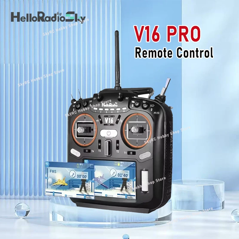 

HelloRadio V16 PRO Передатчик ELRS Дроссельная заслонка Пульт дистанционного управления Поддержка EDGETX OPENTX Высокочастотная головка Сенсорный экран